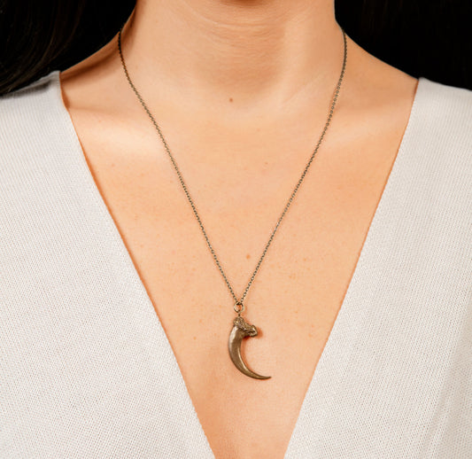 Collier Griffe de Balbuzard en Bronze - Prenez note que le pendentif est Vendu sur un cordon de cuir noir ajustable avec fermoir en acier inoxydable