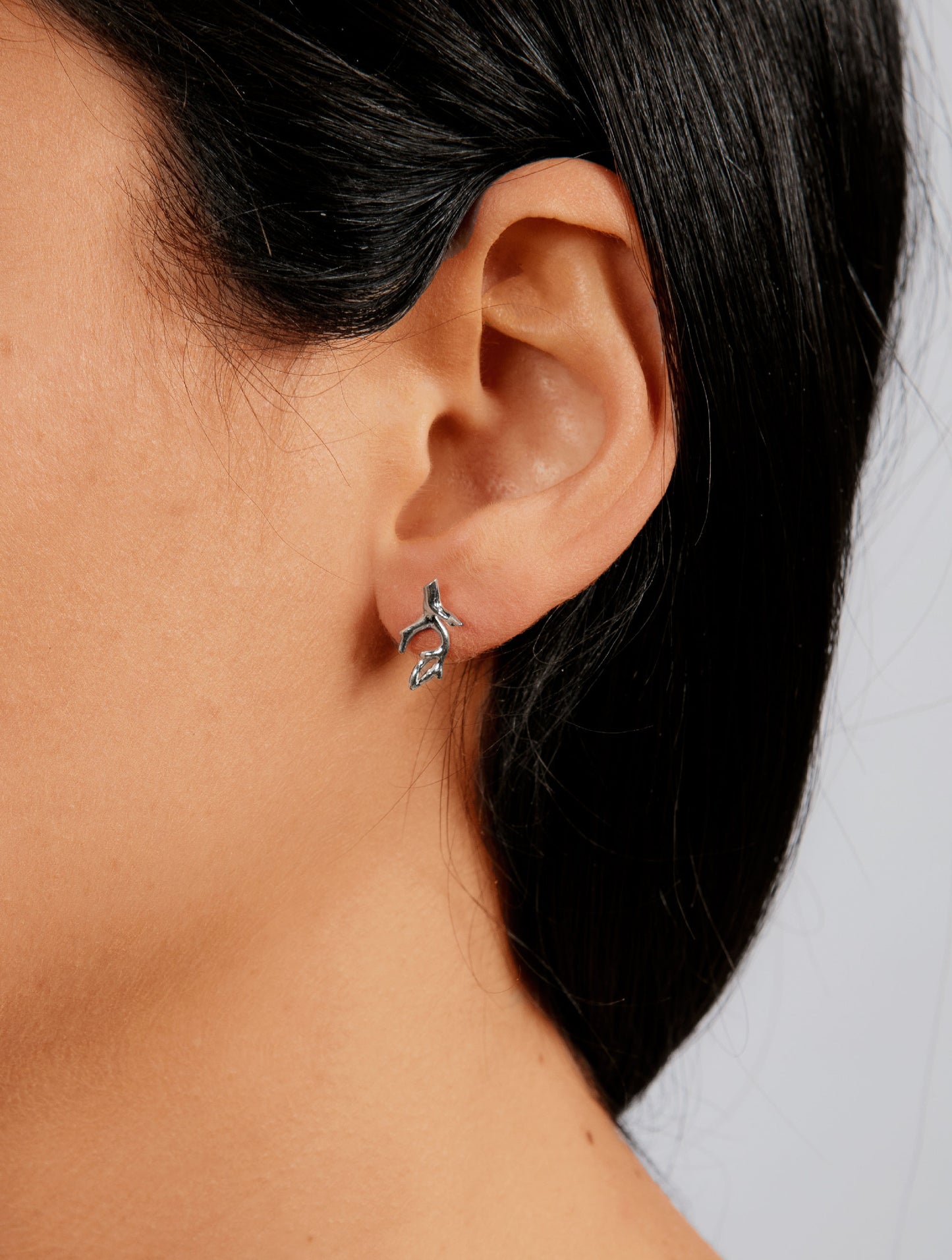 Boucles d'Oreilles Éclats de Corail en Argent