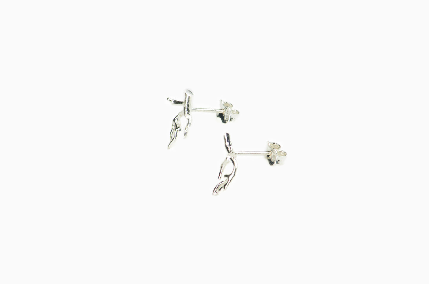 Boucles d'Oreilles Éclats de Corail en Argent