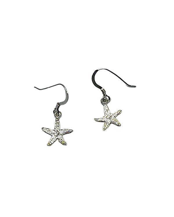 Boucles d'oreilles Étoile de Mer de Bonaventure en argent.